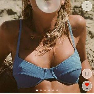 Zulu and Zephyr Bikini Top Sea Blue Sz US 4 UFT